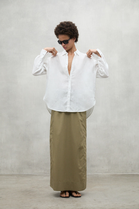 ECOALF camisa color blanco en lino - 1