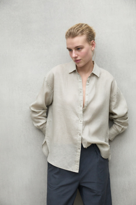 ECOALF camisa color camel en lino - 5