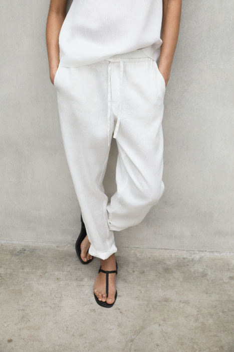 ECOALF pantalón en lino blanco - 2