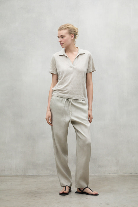 ECOALF pantalón en lino camel - 1