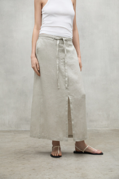ECOALF falda en lino camel