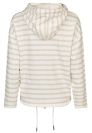 FRIEDA&FREDDIES sudadera con cremallera en rayas camel y blanco con capucha - 5
