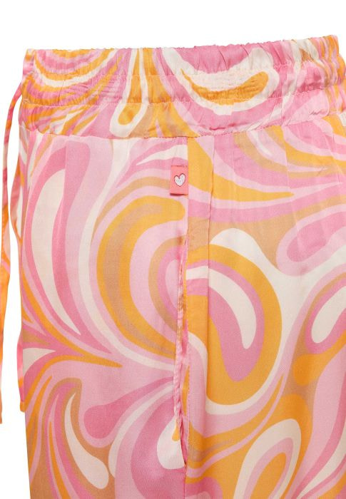 FRIEDA&FREDDIES pantalón en viscosa estampado  verde agua y fucsia - 4