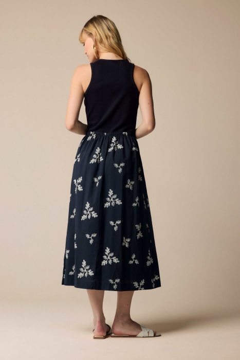 KOCCA vestido negro combinado punto y bordado - 3