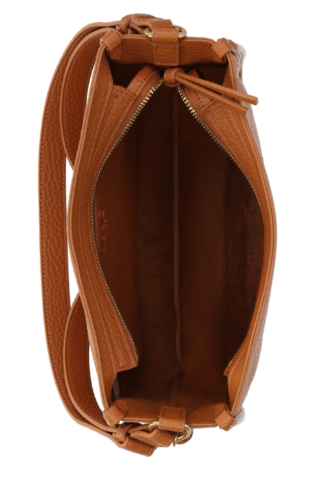 LIU·JO bolso ecopiel camel con logo troquelado - 2