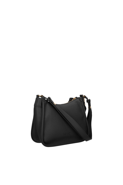 LIU·JO bandolera ecopiel negro con logo troquelado - 3