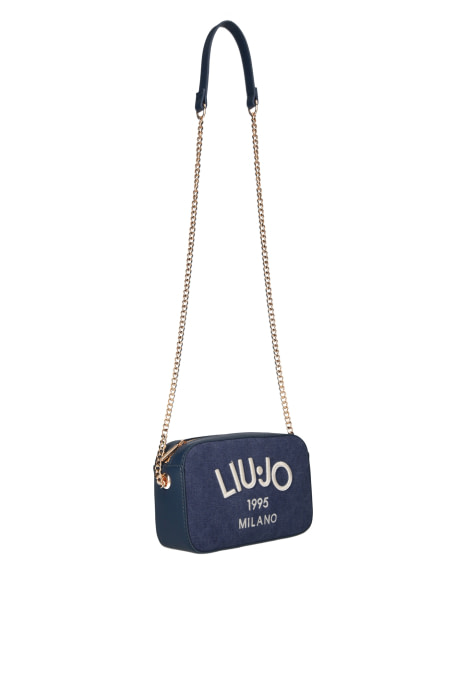 LIU·JO bandolera en canvas azul con logo - 1