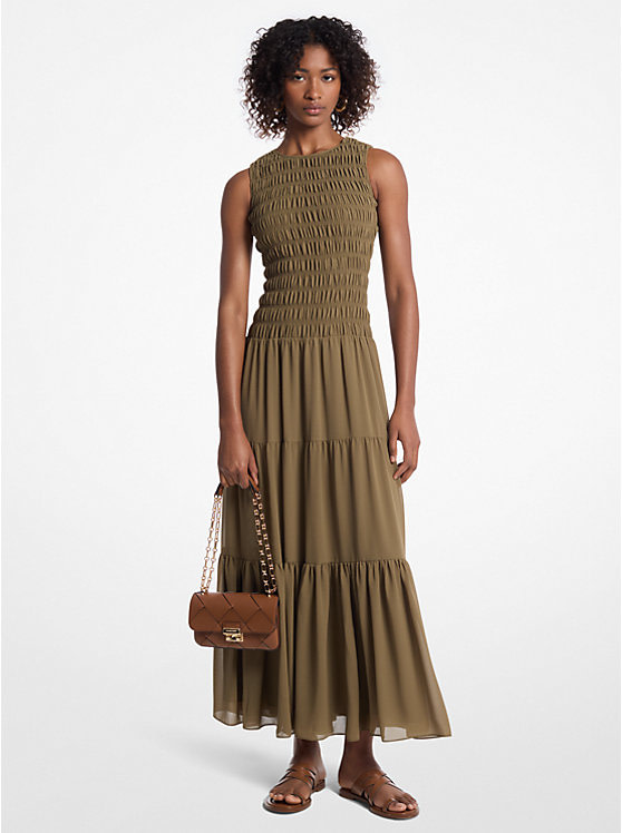 MICHAEL KORS vestido largo sin mangas color verde