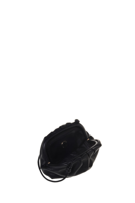 LOVE MOSCHINO bolso frunzido en ecopiel color  negro con logo - 3