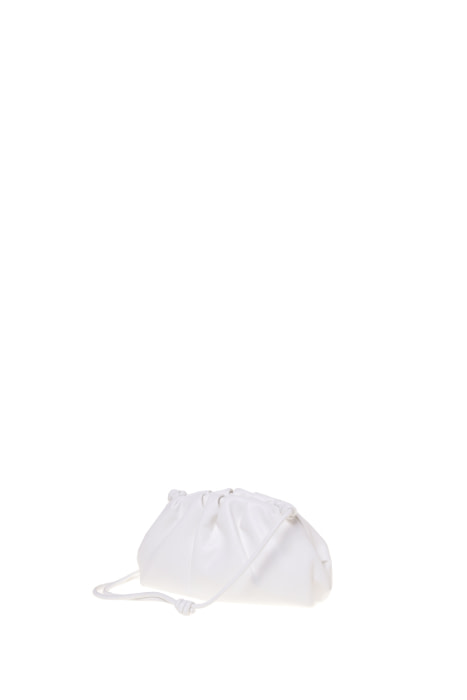 LOVE MOSCHINO bolso frunzido en ecopiel color  blanco con logo - 2