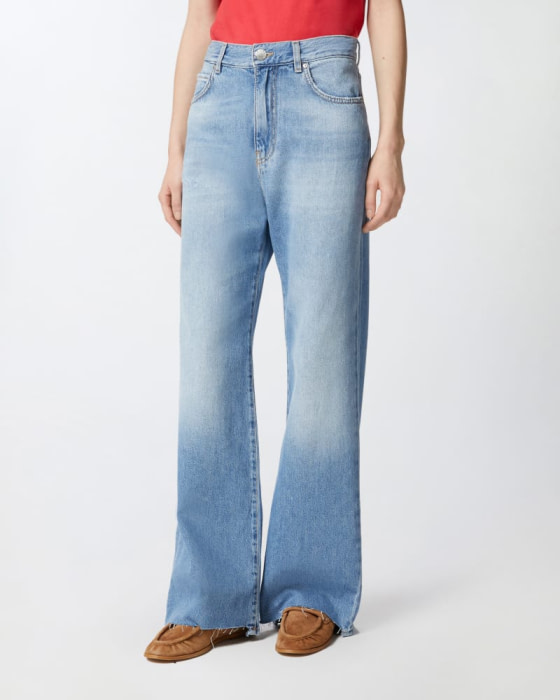 PINKO vaquero recto color  azul