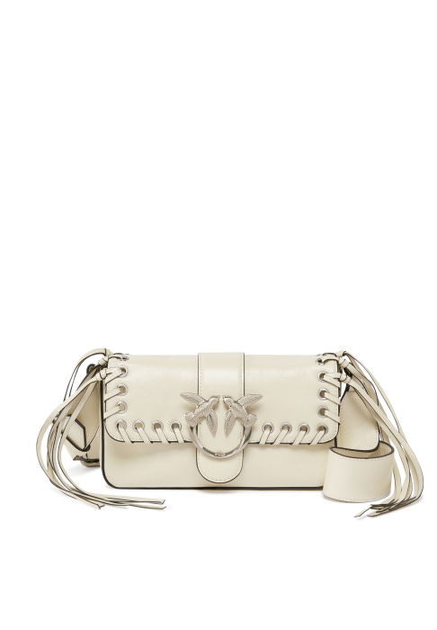PINKO bolso pequeño con flecos color blanco - 1