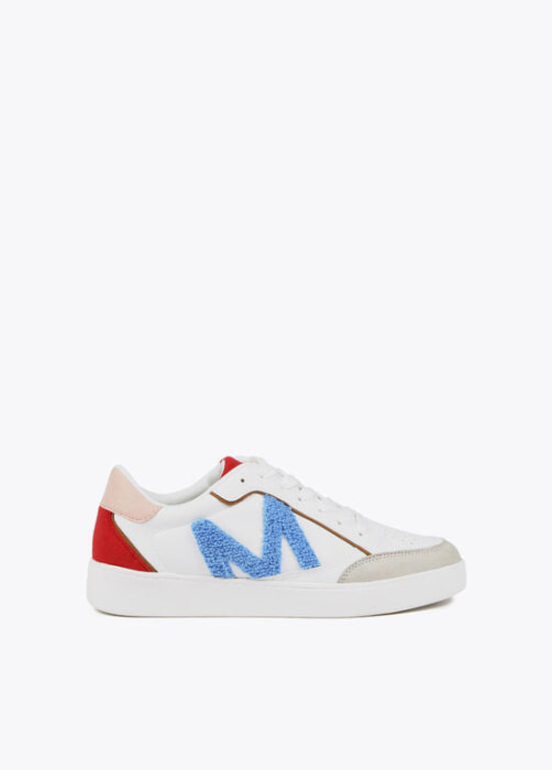 LOLA CASADEMUNT by Maite sneaker blanca con logo en azul - 1