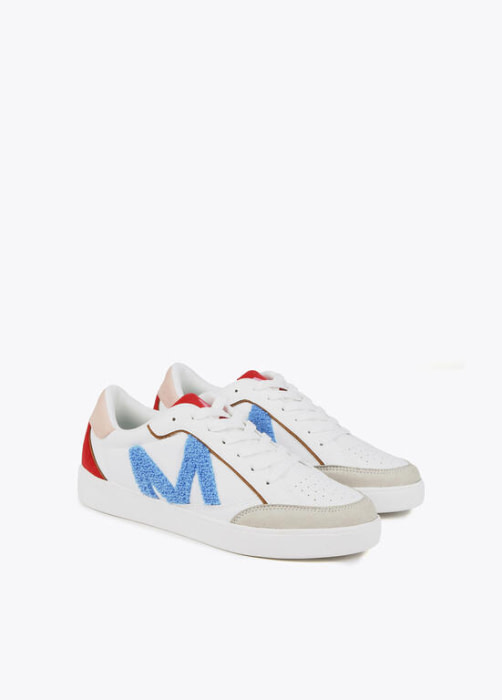 LOLA CASADEMUNT by Maite sneaker blanca con logo en azul - 2