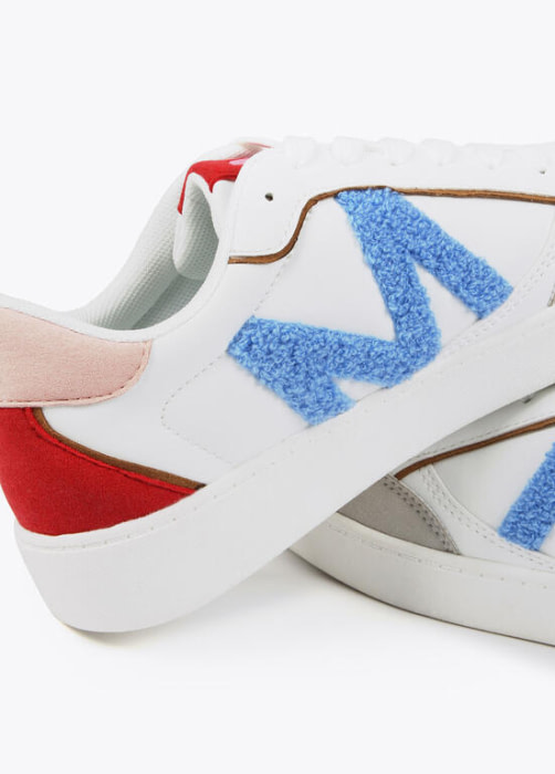 LOLA CASADEMUNT by Maite sneaker blanca con logo en azul - 6