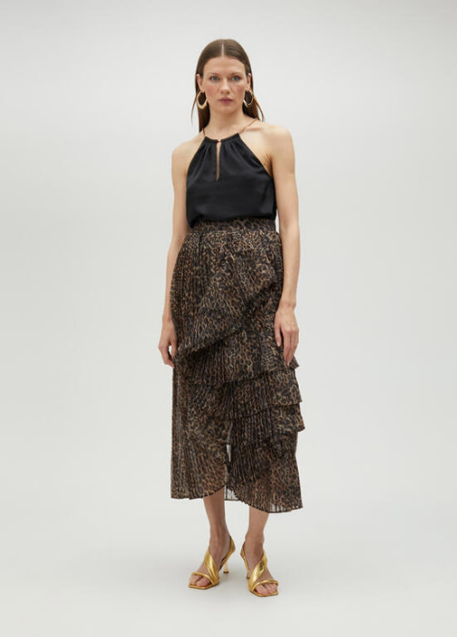 LOLA CASADEMUNT by Maite top negro con cadena de  en oro en el escote - 6