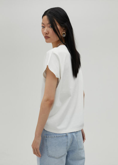 LOLA CASADEMUNT by Maite camiseta blanca con logo en pedrería - 3