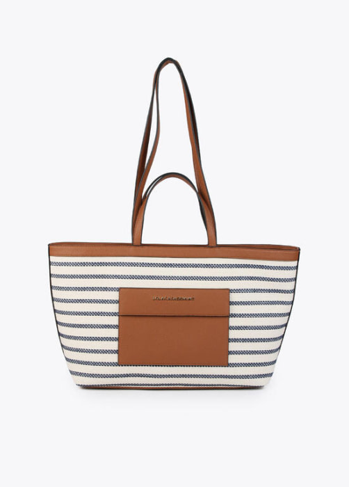 LOLA CASADEMUNT shopping marinero en canvas  y ecopiel - 1