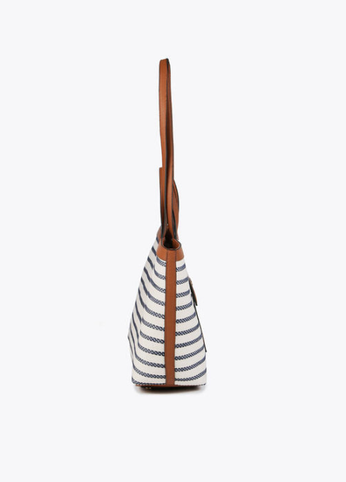 LOLA CASADEMUNT shopping marinero en canvas  y ecopiel - 3