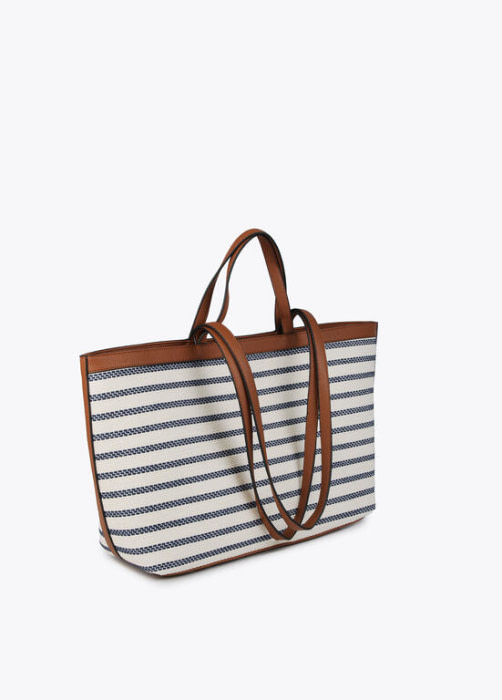 LOLA CASADEMUNT shopping marinero en canvas  y ecopiel - 4