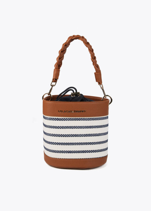LOLA CASADEMUNT bolso marinero en canvas y ecopiel - 1