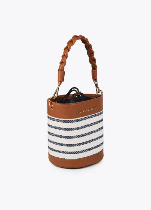 LOLA CASADEMUNT bolso marinero en canvas y ecopiel - 2