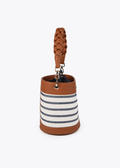 LOLA CASADEMUNT bolso marinero en canvas y ecopiel - 3