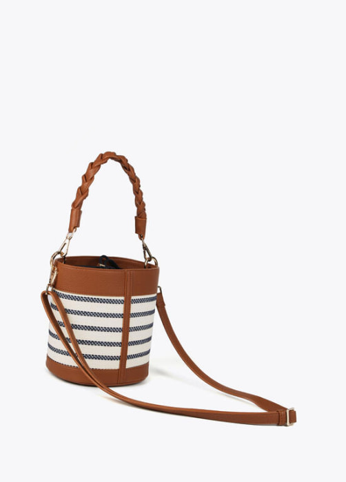 LOLA CASADEMUNT bolso marinero en canvas y ecopiel - 4