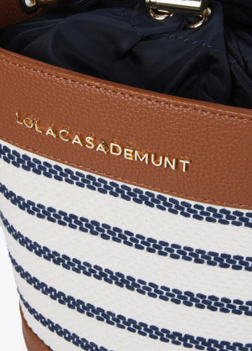 LOLA CASADEMUNT bolso marinero en canvas y ecopiel - 6