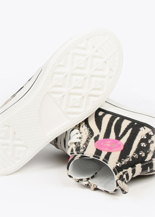 LOLA CASADEMUNTsneaker de bota en print de cebra - 5