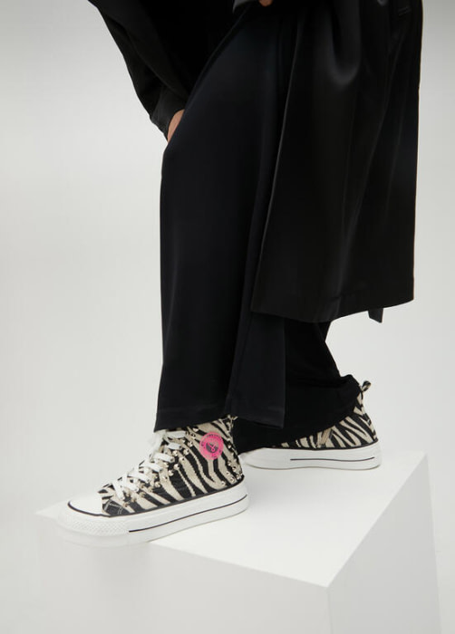 LOLA CASADEMUNTsneaker de bota en print de cebra - 7