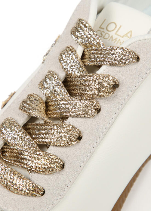 LOLA CASADEMUNTsneaker blanca, con logo en animal print - 7