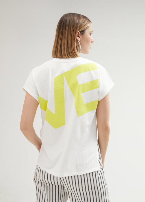 LOLA CASADEMUNT camiseta m/c blanca y amarillo  "LOVE" - 3