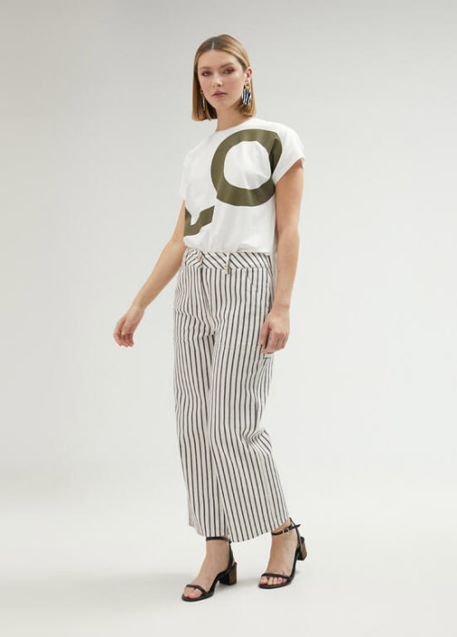 LOLA CASADEMUNT camiseta m/c blanca y verde "Love" - 5