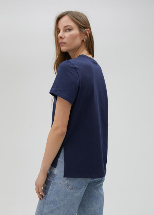 LOLA CASADEMUNT camiseta m/c azul marino"1981" - 5