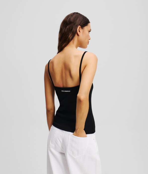 KARL LAGERFELD camiseta tirantes color negro icon - 2