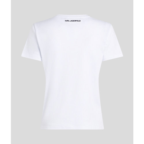 KARL LAGERFELD camiseta blanca manga corta  gafas con strass - 2