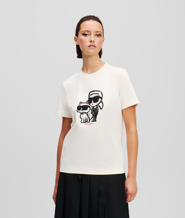 KARL LAGERFELD camiseta manga corta color blanco Karl&Choupette con  strass - 1