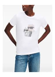 KARL LAGERFELD camiseta manga corta color blanco Karl&Choupette con  strass - 2