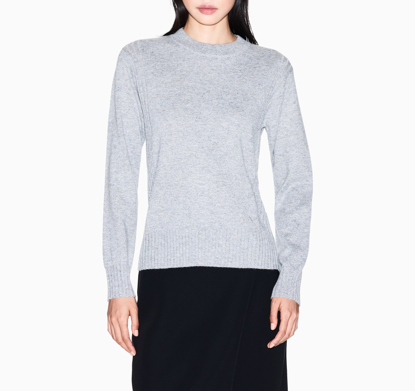 ARMANI EXCHANGE jersey gris perla con lúrex