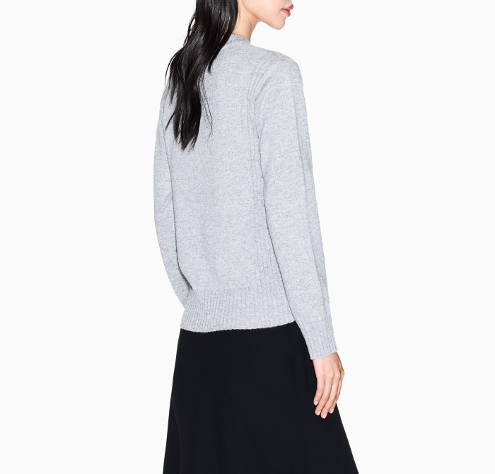 ARMANI EXCHANGE jersey gris perla con lúrex - 3