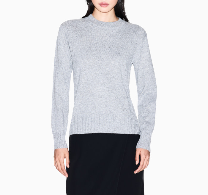 ARMANI EXCHANGE jersey gris perla con lúrex - 5