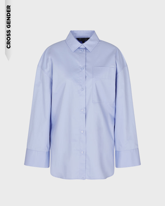 ARMANI EXCHANGE camisa en color azul celeste