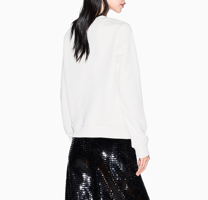 ARMANI EXCHANGE sudadera color hielo con logo en  swarovski - 4