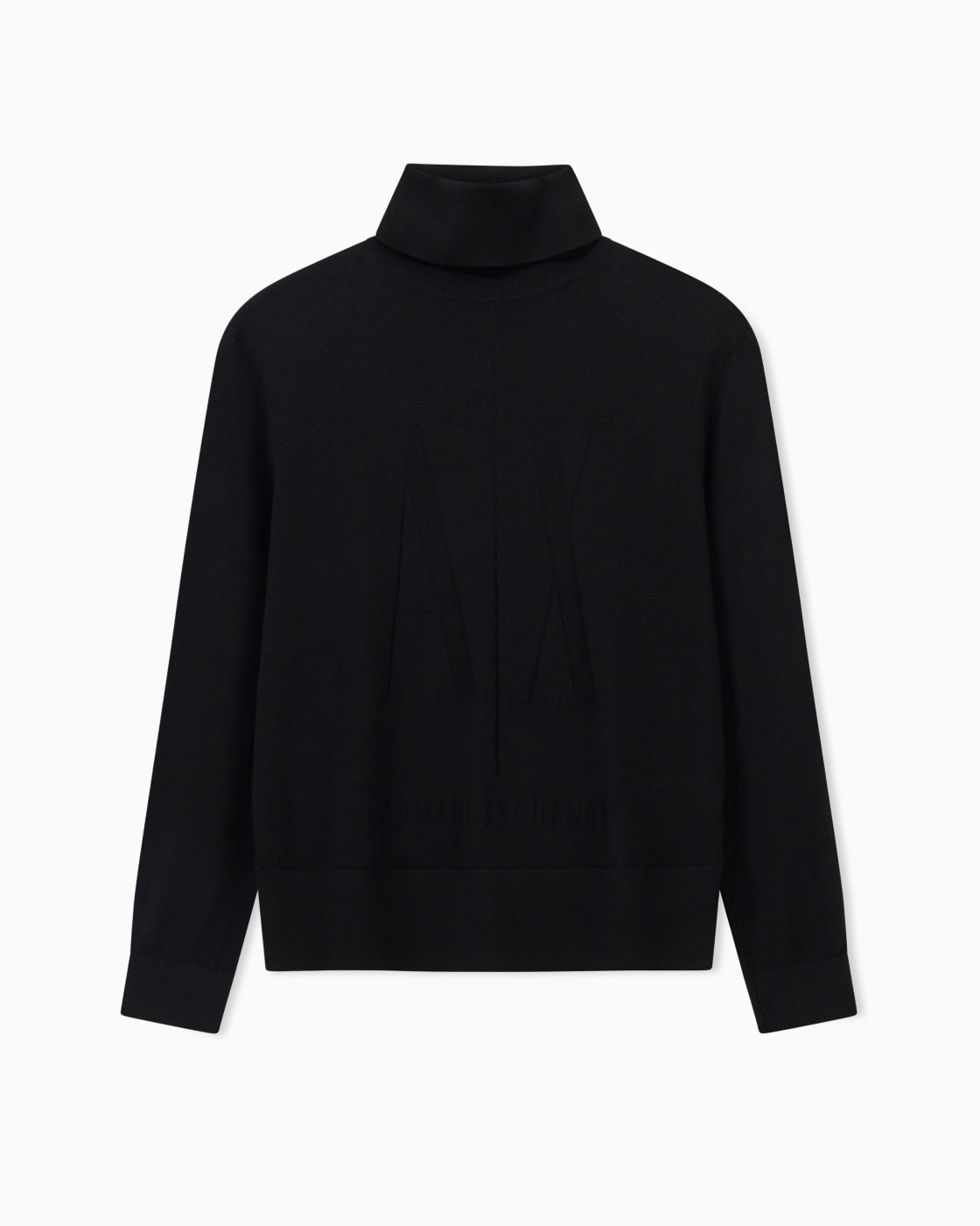 ARMANI EXCHANGE jersey negro cuello alto con logo