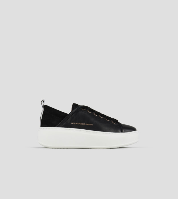 ALEXANDER SMITH sneaker negra con cordón en ante - 2
