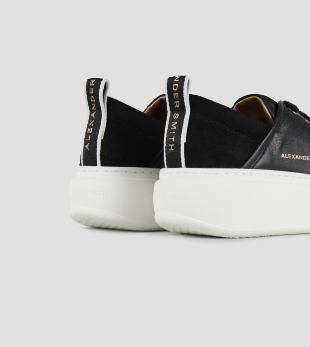 ALEXANDER SMITH sneaker negra con cordón en ante - 3