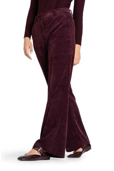 CAMBIO pantalón pana ancho burdeos - 3