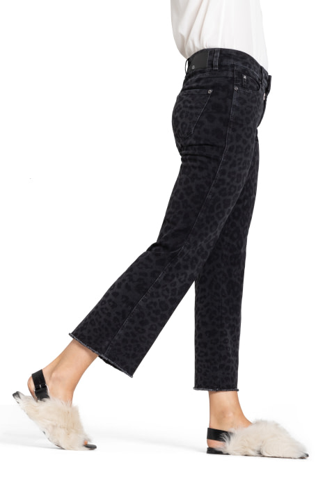 CAMBIO pantalón vaquero animal print color gris - 3