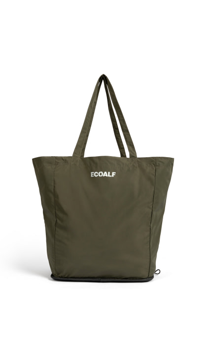 ECOALF shopping técnico plegable color caqui - 3